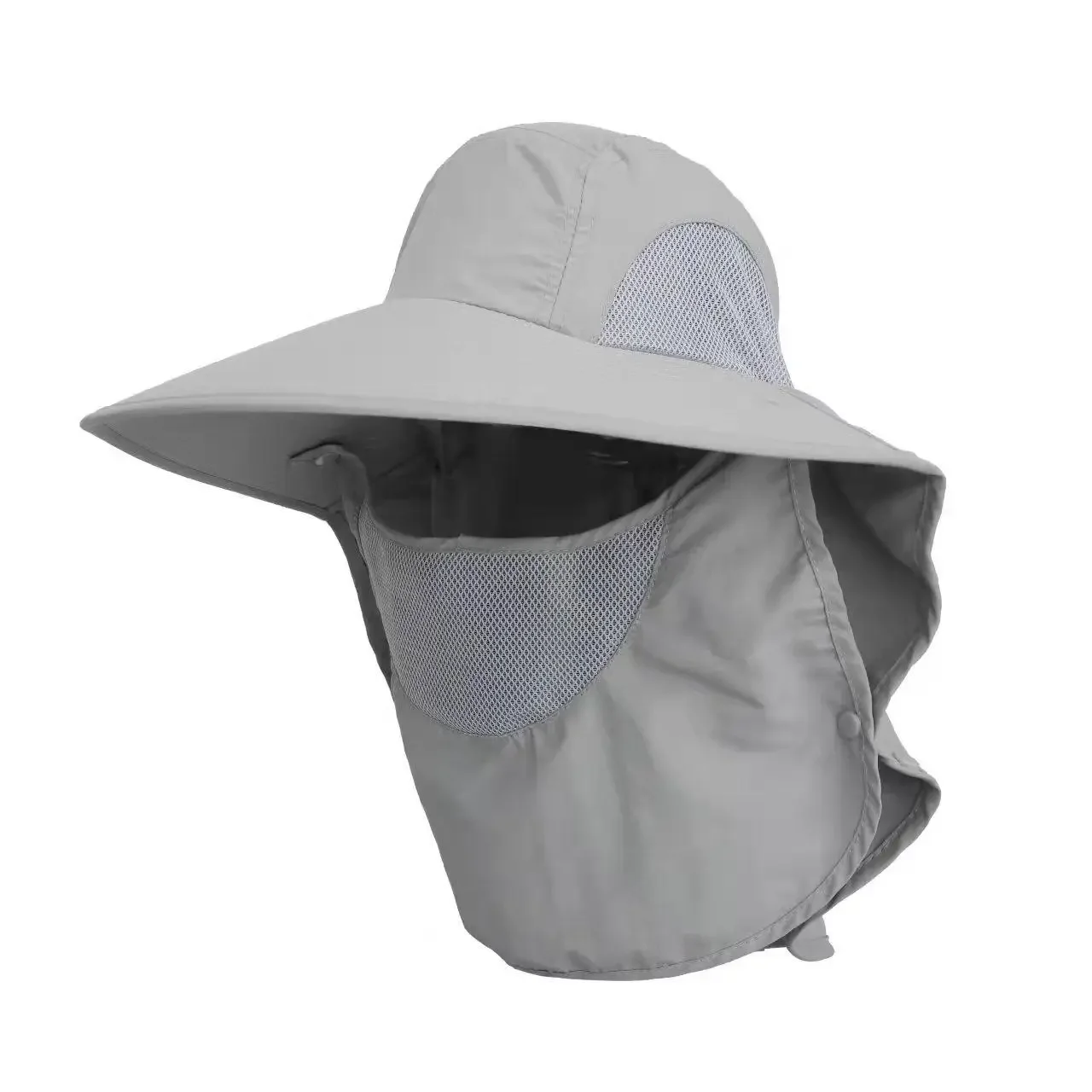 Outdoor UPF50+ Sonnenhut, Netz-Angelhut mit breiter Krempe und Nackenklappe – Detail 15