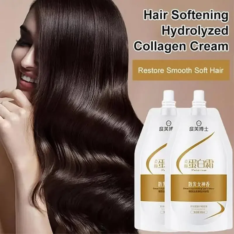 Hair Mask Hair Conditioning Essence Repair Dry Damaged Hair Brighten Smooth Moisturizing Professional Korean Collagen Hair Care