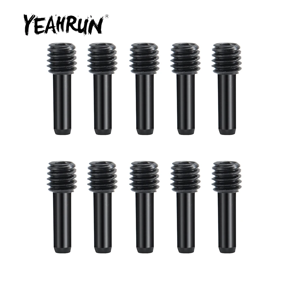 YEAHRUN 10Pcs M4 12mm Headless CNC Metal Machine Screws Remote Control Toys Drive Shaft for Axial SCX10 1/10 RC Crawler Car Part