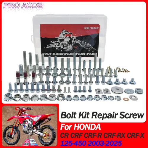 Imagen 1 del producto Kit de tornillos de guardabarros de carenado para motocicletas, juego de sujetadores para HONDA 2003-2025 CR125 CR250 CRF250R CRF450R CRF250X CRF450X