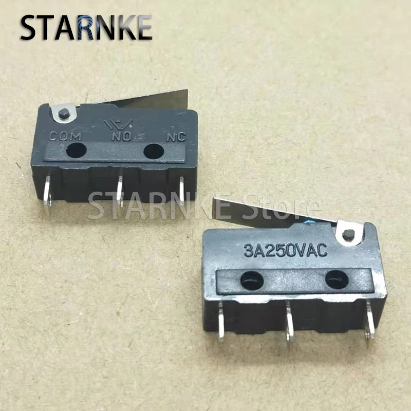 20PCS New 3Pins Medium Micro Switch Limit Switch 3A 250V Contact Switch Straight Handle