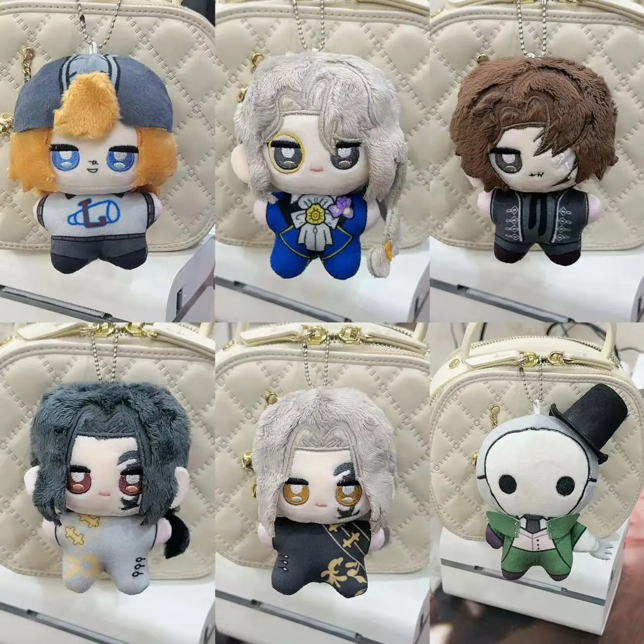 10cm Game Identity V Plush Doll First Officer Clown Thief Wildling Weeping Clown Magician Backpack Pendant Plush Keychain Gifts