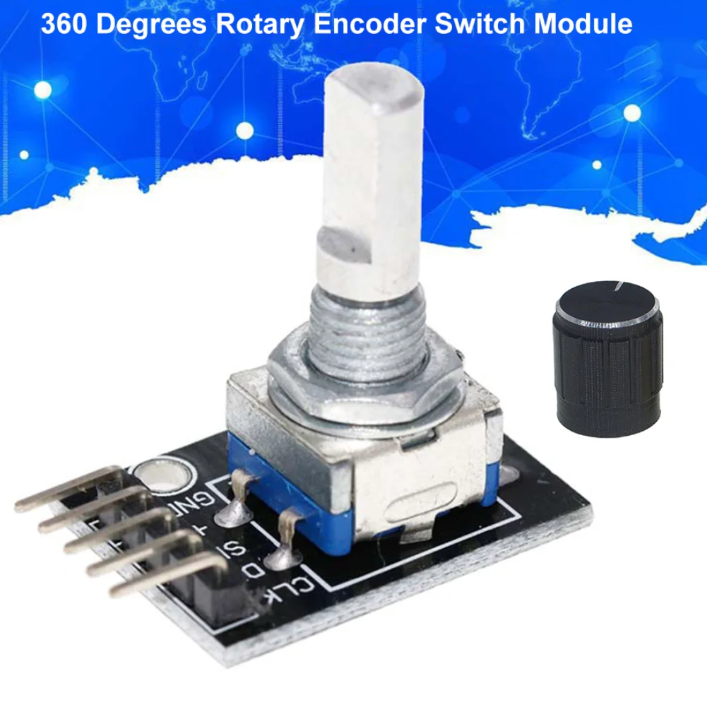 وحدة التشفير الدوارة 360 درجة HW-040 لوحة تطوير مستشعر الطوب مع زر الضغط لاردوينو 1-8 قطعة