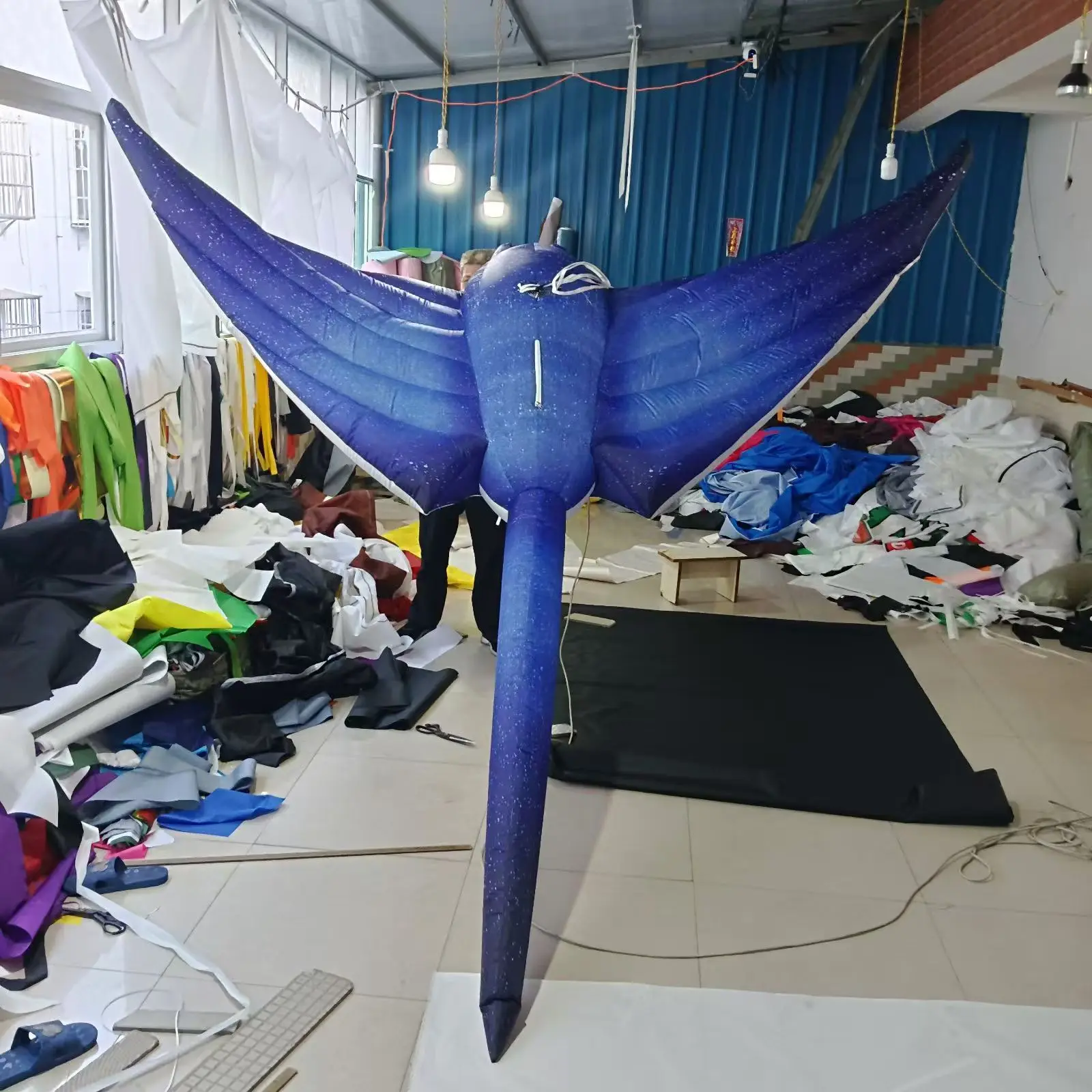 

3mL Inflatable Manta Ray Model, Oxford cloth, with fan ，inflatable toys，inflable halloween