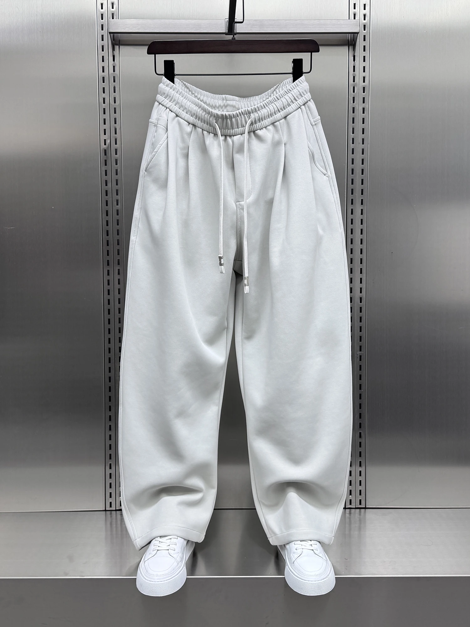 

Мужские молодежные спортивные брюки прямого кроя с широкими штанинами, однотонные, повседневные, трендовые, весна 2025, Haome