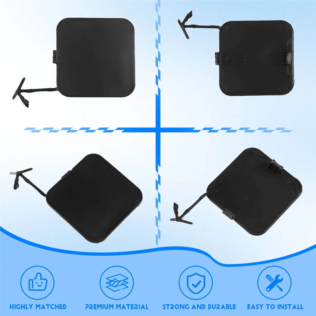 Subaru Crosstrek XV Impreza 2008-2015 57731-FG010—L49A 용 후면 범퍼 견인 후크 커버 견인 후크 캡