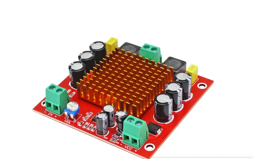 diy home audio box modification with 150W high-power mono digital power amplifier board and 12V audio amplifier module