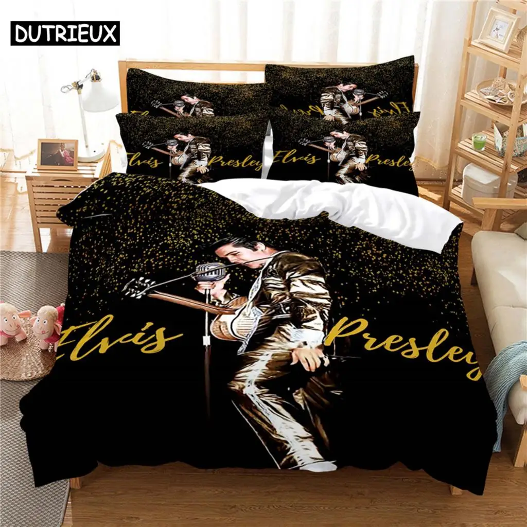 3D Singer Bedding Set Queen Bedding Duvet Cover Set Bedding Set Bed Cover Cotton Queen Bedroom Bed Cover Set Bed Set Bedding