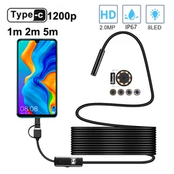 Kamera typu C Endoskop 1200P 1M 2M 5M kabel USB Endoskop Endoskop kamera na smartfon z androidem Windows