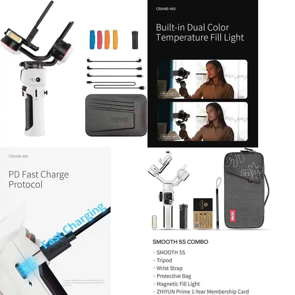 ZHIYUN Crane M3S3-Axis Gimbal Handheld Stabilizer Built-in Fill Light Crane M3S