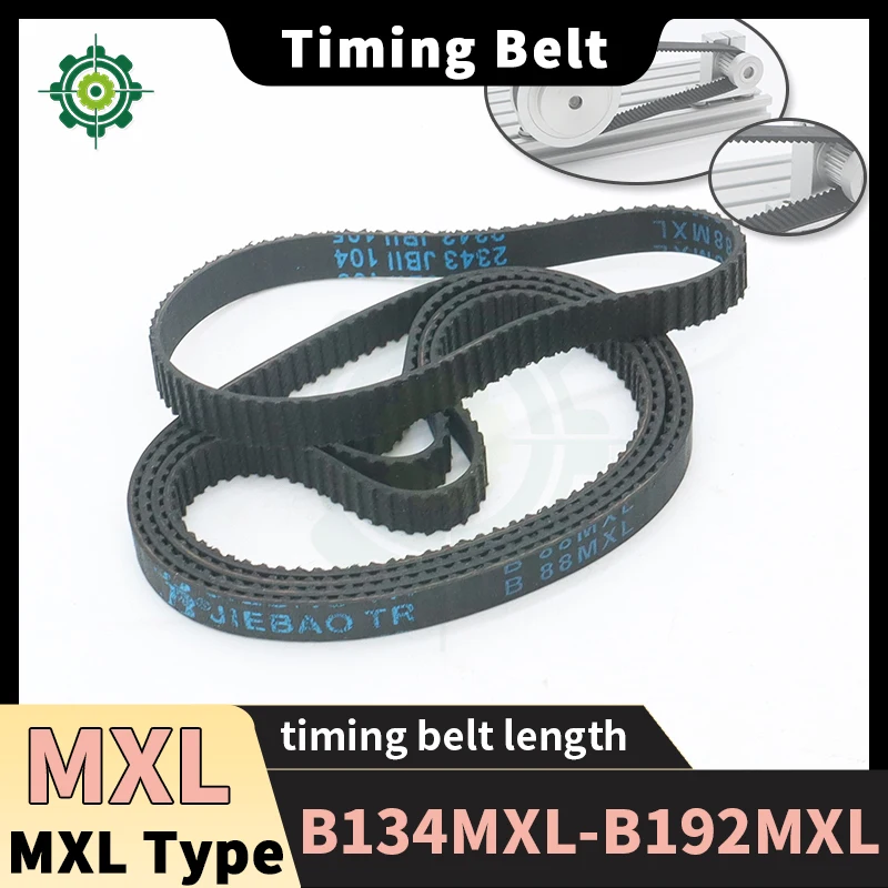 B134MXL to B192MXL MXL Belt Width 5mm to 13mm MXL Toothed Drive Belt Closed Loop Belts MXL Synchronous Belt MXL Type Timing Belt