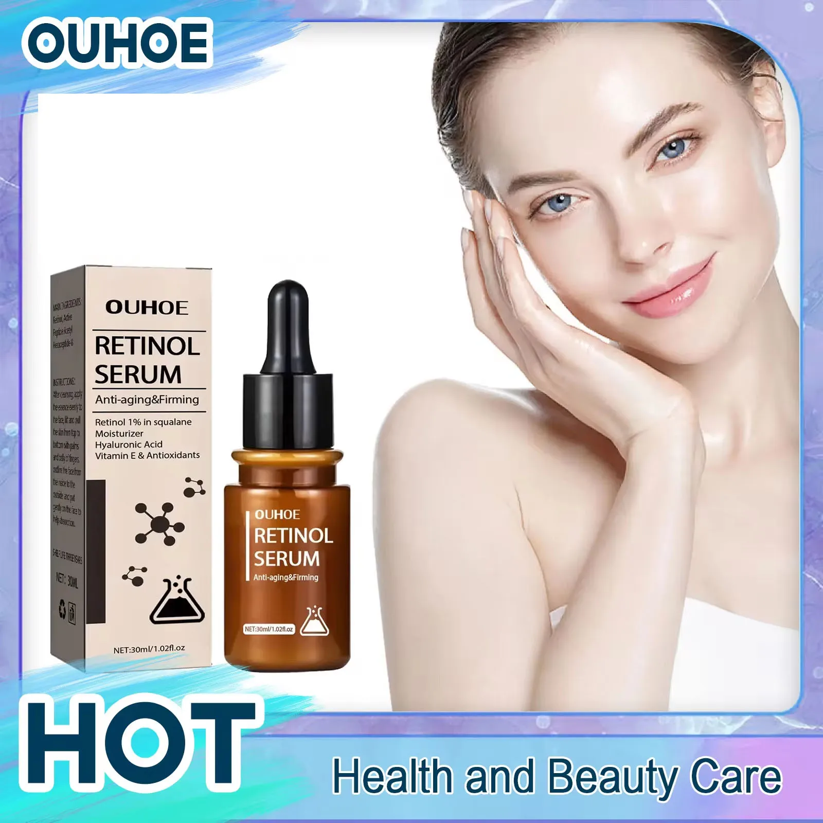 

Retinol Anti Wrinkle Serum Lifting Fade Fine Line Anti Aging Improve Crow's Feet Firming Tighten Brighten Moisturizing Essence