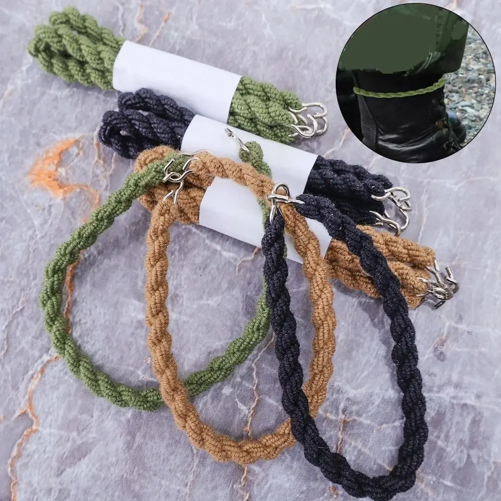2Pcs New 18cm Trouser Leg Straps Polyester Black Green Khaki Leg Ties Rope Leggings Elastic Rope Outdoor Hiking