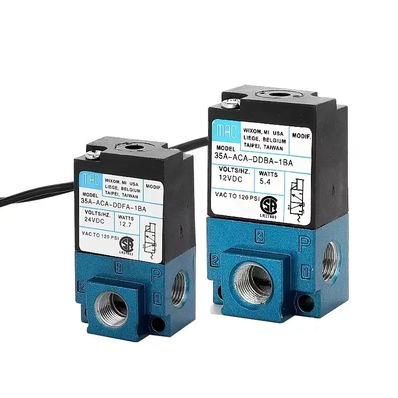 صمام الملف اللولبي عالي التردد MAC نوع 35A يعمل بالطيار 12/24 فولت 5.4 وات 12.7 وات #1