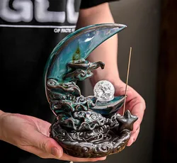 Large Reflow Incense Burner Incense Plate Home Sandalwood Zen Creative Decoration Moon Interior Decoration Incense Burner