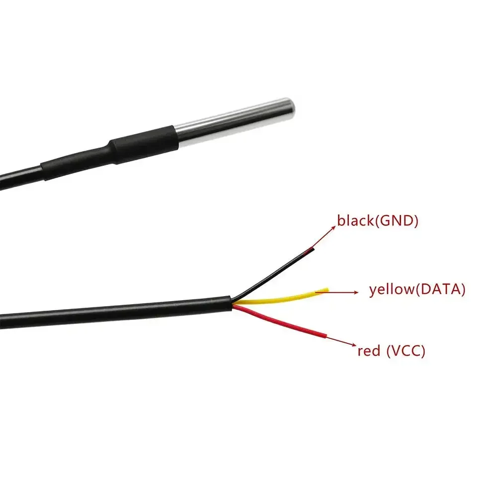 1-5 Meter DS18B20 Probe Temperature Sensor Stainless Steel Encapsulated Waterproof 18b20 Cable