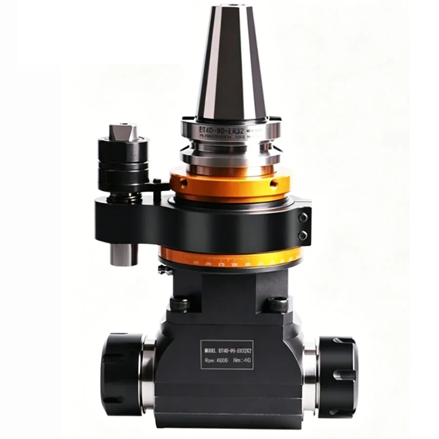CNC machining center BT40 BT50-ER32 90 ° angle head side milling head right angle head side processing