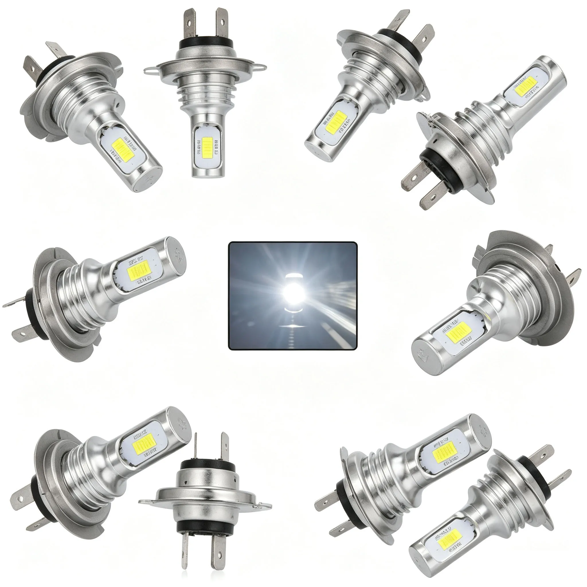 2/4/10PCS H4 H7 LED Headlight Kit Combo Super Bright High Low Beam Bulbs 6000K White 3000K Yellow 12000K Ice Blue For Car