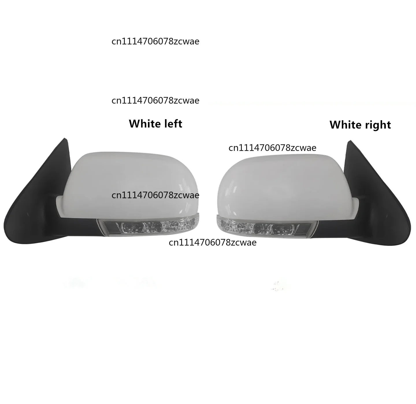 For Hyundai Santa Fe 2007-2012 Electric Folding Side Mirror with Light 8PINS Car Side Rearview Mirror Replacemen Left+Right Pair