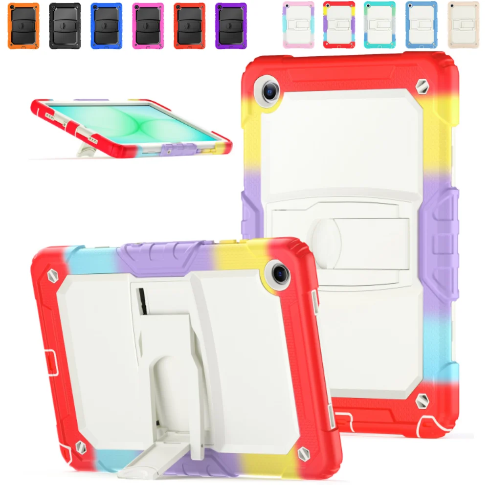 

Сверхмощный защитный чехол для Samsung Galaxy Tab A11Plus 11 дюймов SM-X230 SM-X236 A9Plus 11 X210 X216B ПК + силиконовый чехол-подставка