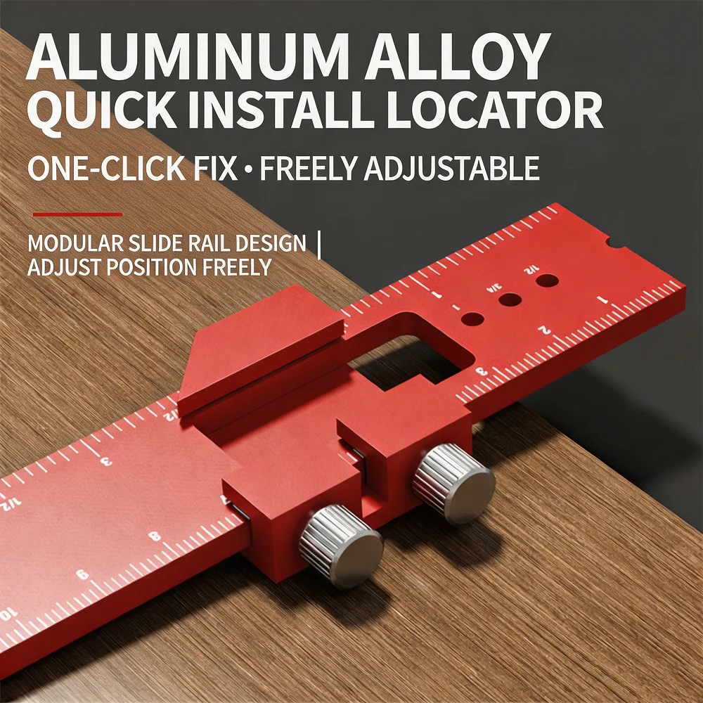 Aluminum Alloy Precision Angle Ruler for Woodworking & Carpentry, Multi-Function Marking & Measuring Tool W/ Laser Etched Scale