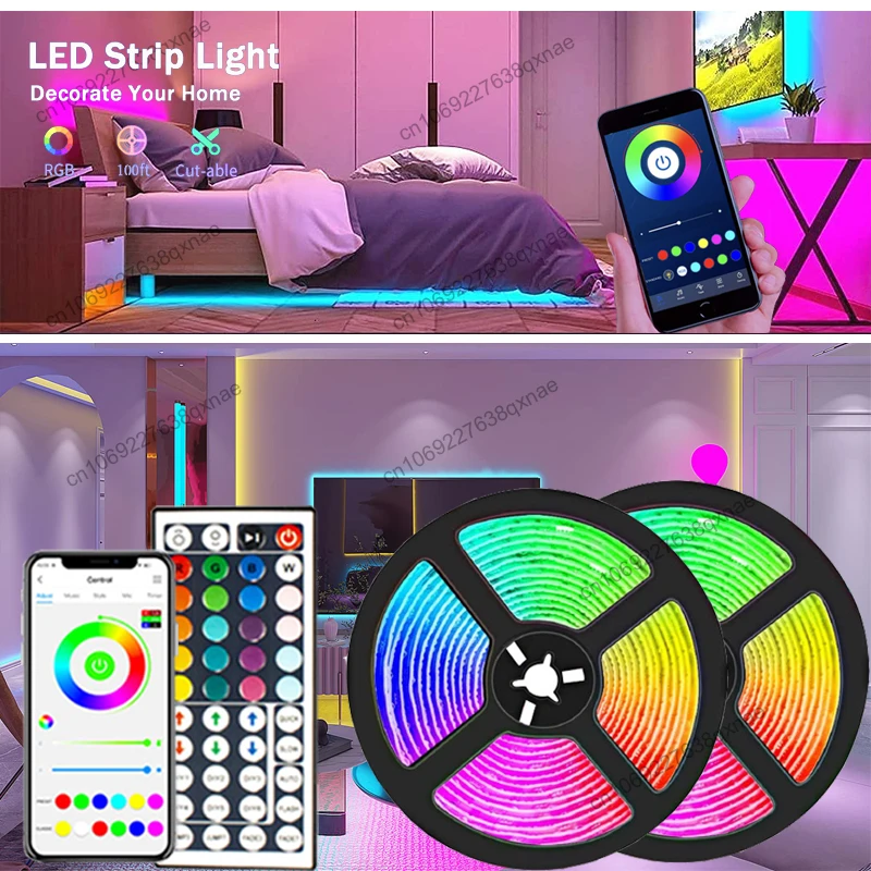 1M 3M 5M 10M 20M 30M Led Strip Verlichting Rgb Tape Led Verlichting Voor room Decor Bluetooth SMD5050 Led Tv Backlight Kleur Ijs Lichten