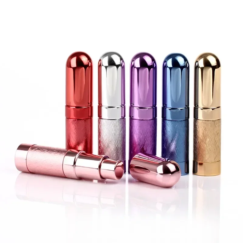 10/50pcs 6ml Refillable Mini Perfume Glass Bottle Traveler Aluminum Spray Atomizer Travel Perfum Spray Bottle