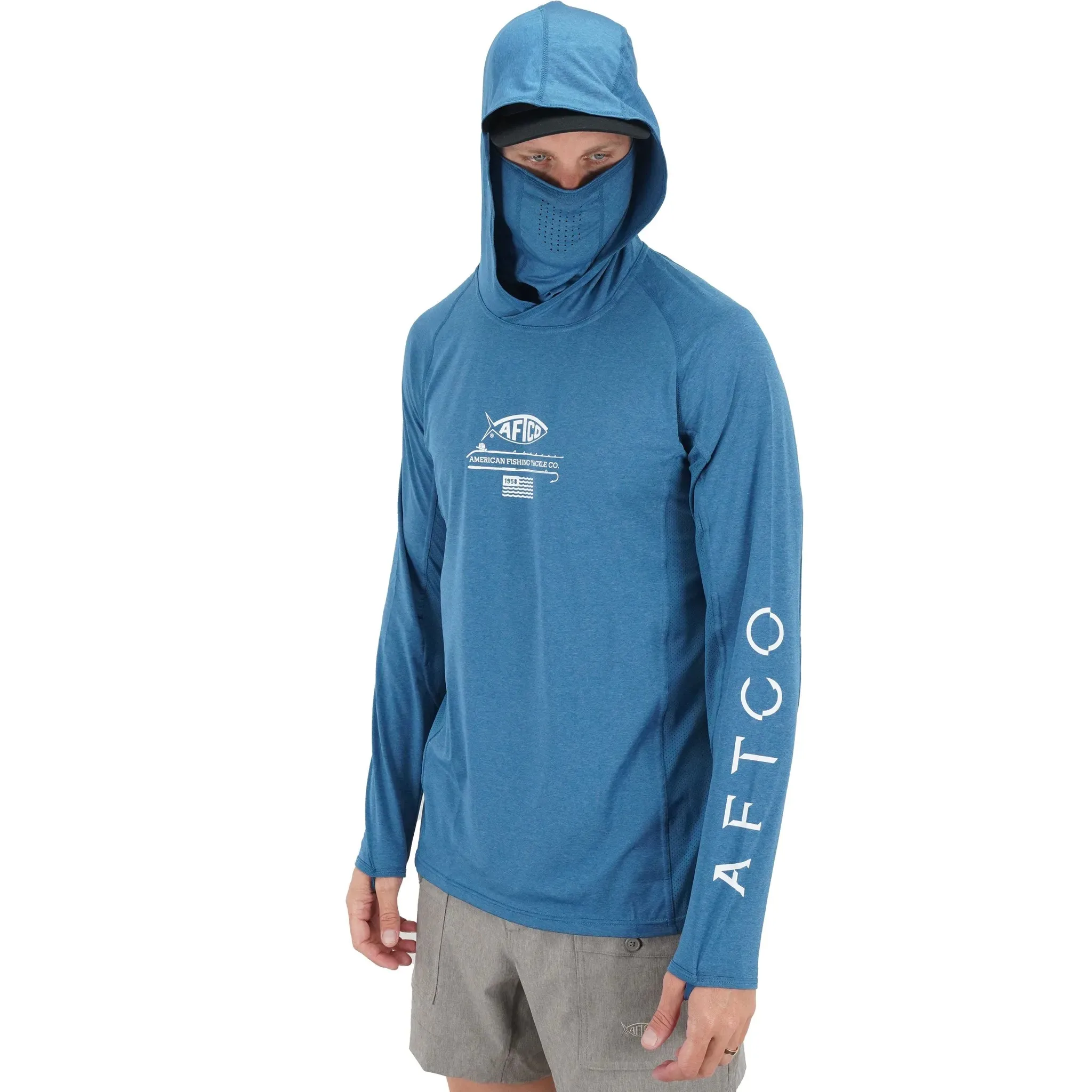 Aftco Performance Fishing Hooded Long-sleeve Men Uv Protection Lightweight With Hood Angling Fishing Clothing Breathable Hoodie