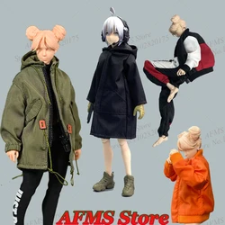 Romankey Snail Shell 1/12 Women Soldier Jacket Trendy Doll Windbreaker Coat Mobile Suit Girl Top Fit 6