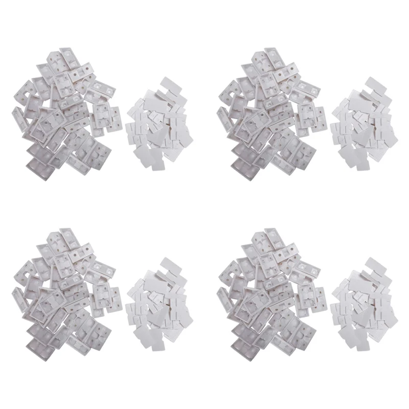 

HLZS-120Pcs Полка Шкаф 90 градусов Пластиковые угловые скобы Угловые кронштейны Белый