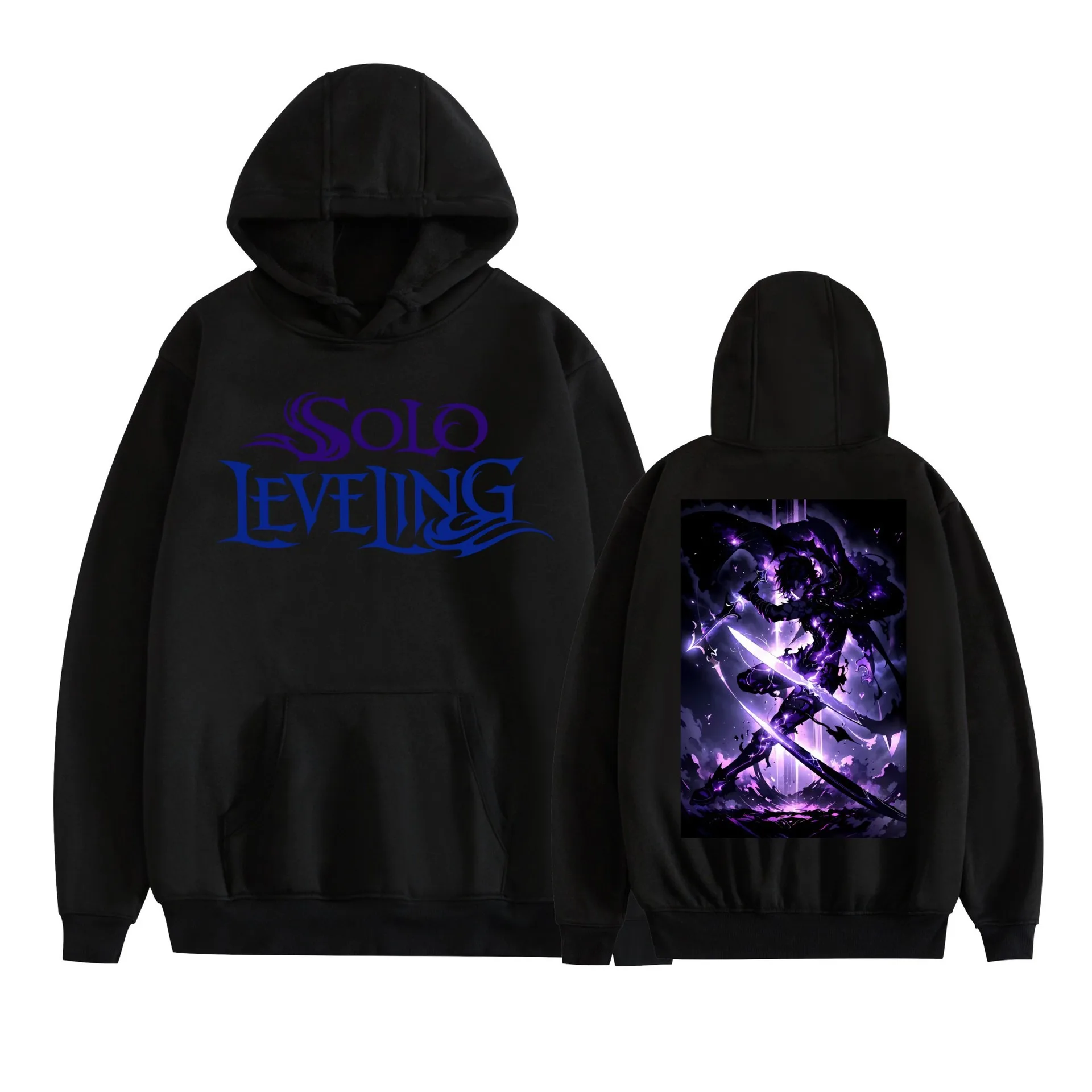 Solo Leveling Hoodies zwart Merch Streetwear Cosplay Vrouwen Mannen Streetwear Mode Trui Casual Sweatshirts Hot Koop Uitloper