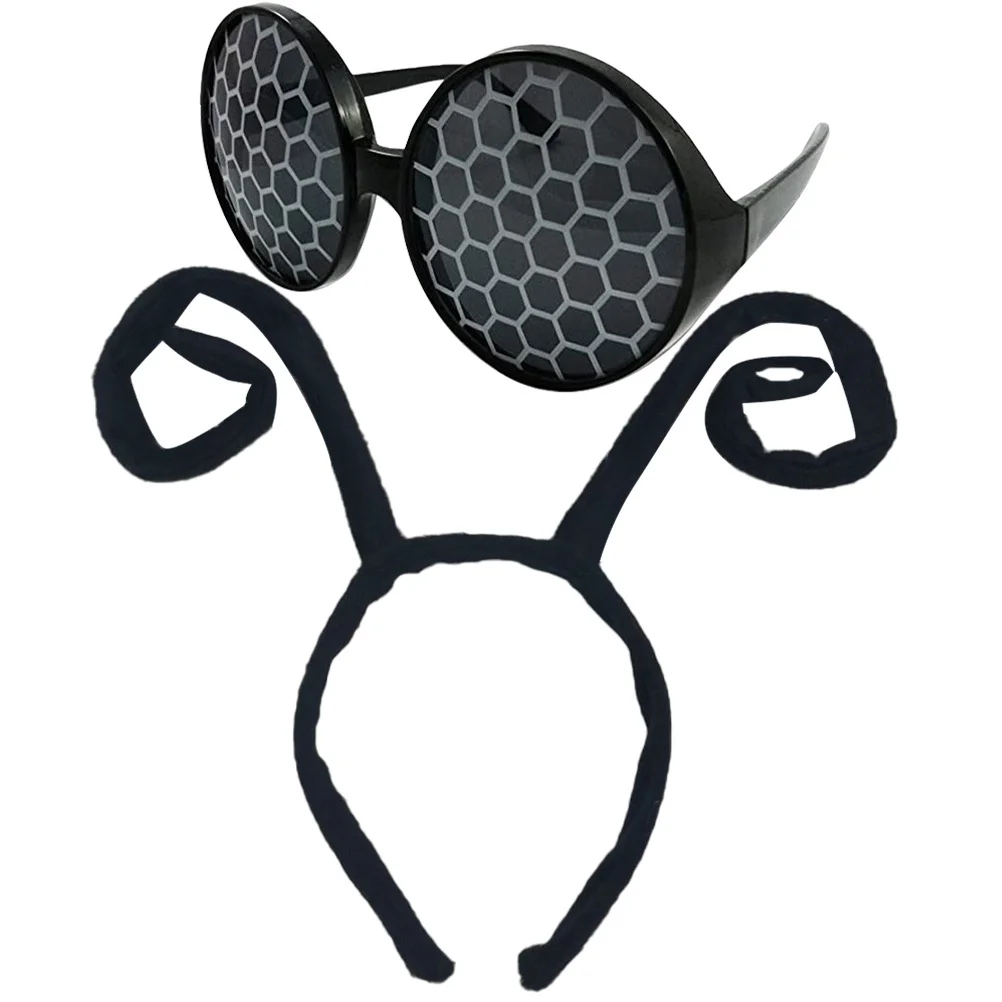 1Set Käferantenne Stirnband Brille für Frauen Leichte Party Karneval Cosplay Kostüm Dekor Halloween Geschenk Zubehör