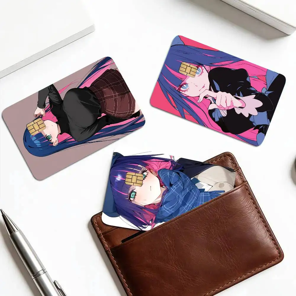 Stocking Anime P-Panty & Stocking With Garterbelt Card Sticker Cartoon Art Credit Card Skin Anti Scratch Bank Debit Card Decal
