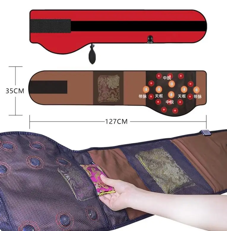 Hot Compress Shock Absorbing Waist Belt Home Fitness for Waist Abdominal Massage Body Shaping Physical Relaxation Muscle Workout