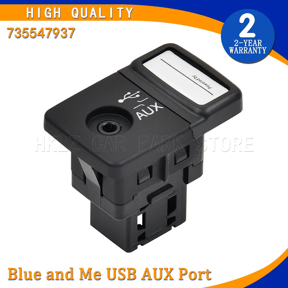 New Media Player Interface Black For Fiat 500 Panda Punto Evo Abarth 2007-2018 735547937 USB AUX Port Replacement