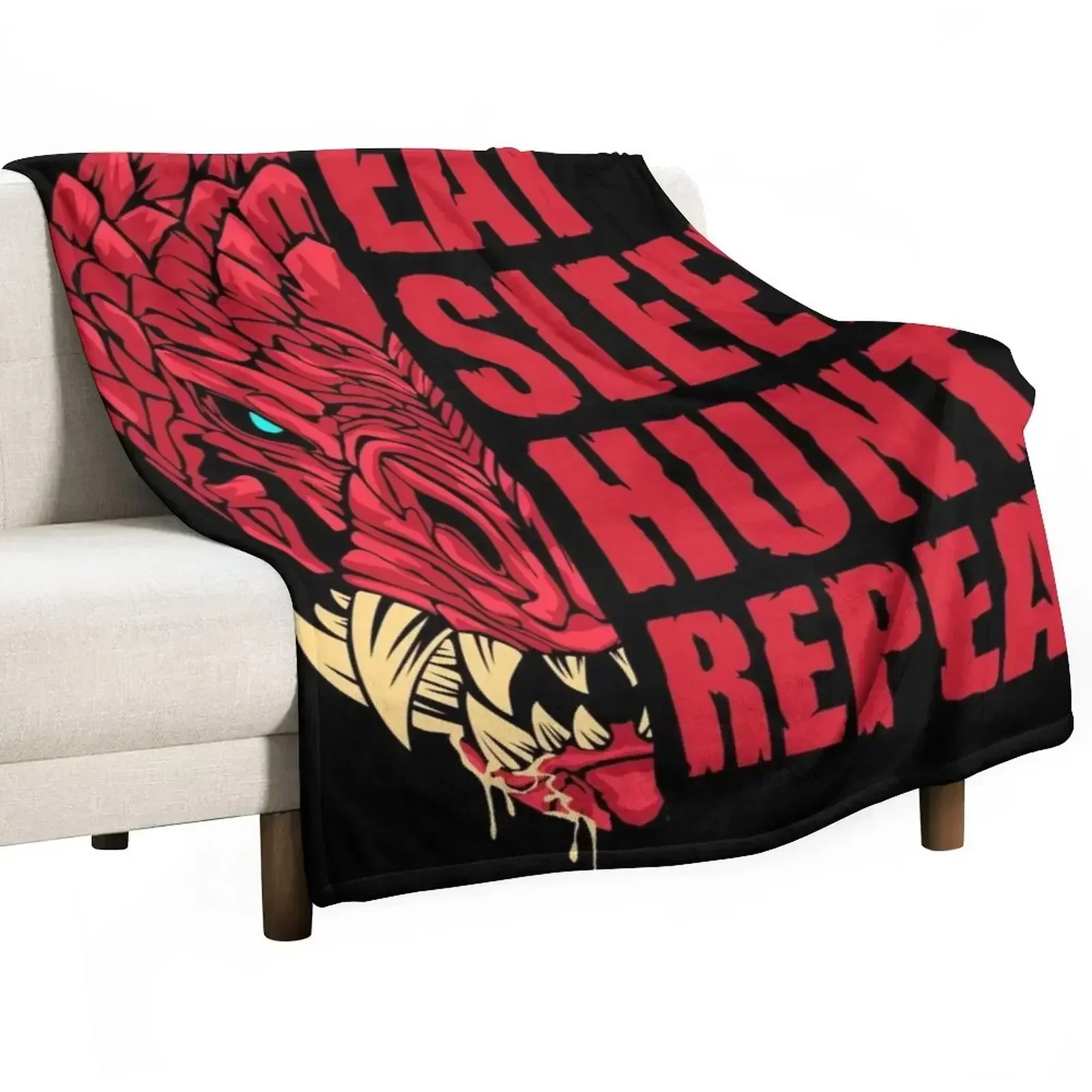 

Eat sleep hunt repeat Odogaron Throw Blanket for sofa Designers For Sofa Thin Blankets