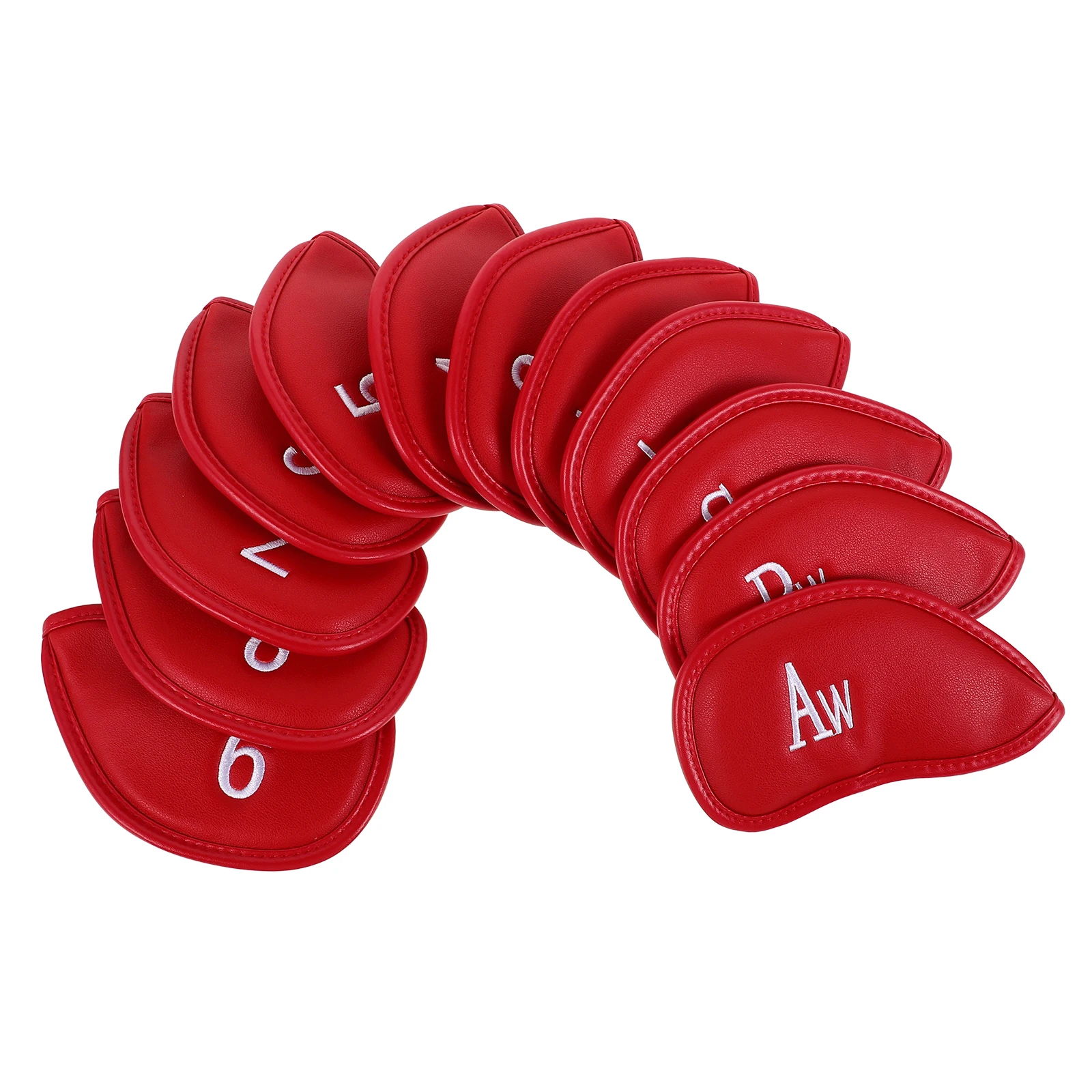 

12 Pcs Iron Covers Thickened PU Practical Material Clubs Protection Golf Heads Covers Numbered Set Golf Supplies