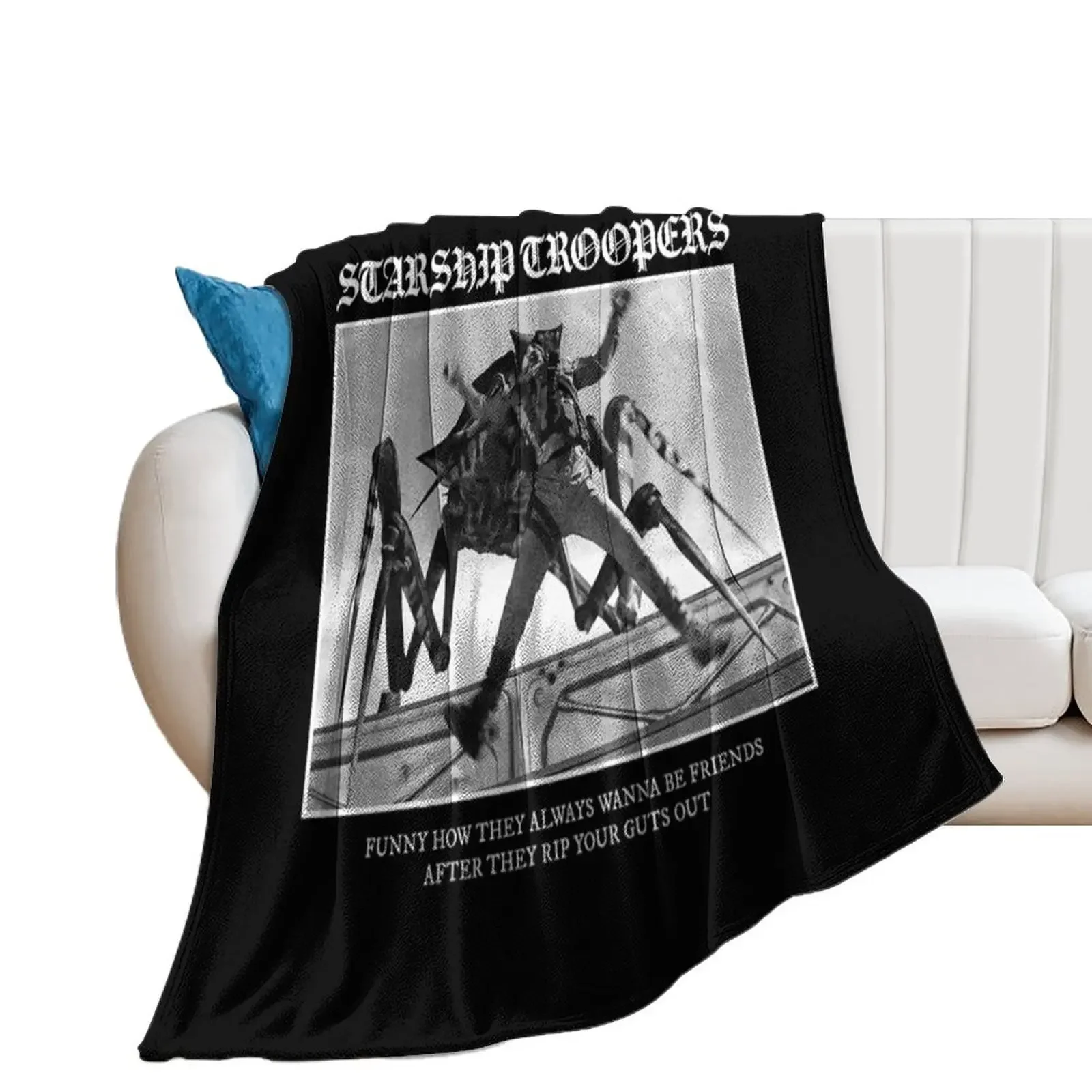 Starship Troopers Always Be Friends Throw Blanket Decorative Throw Cute Plaid Summer Beddings Beautifuls Blankets