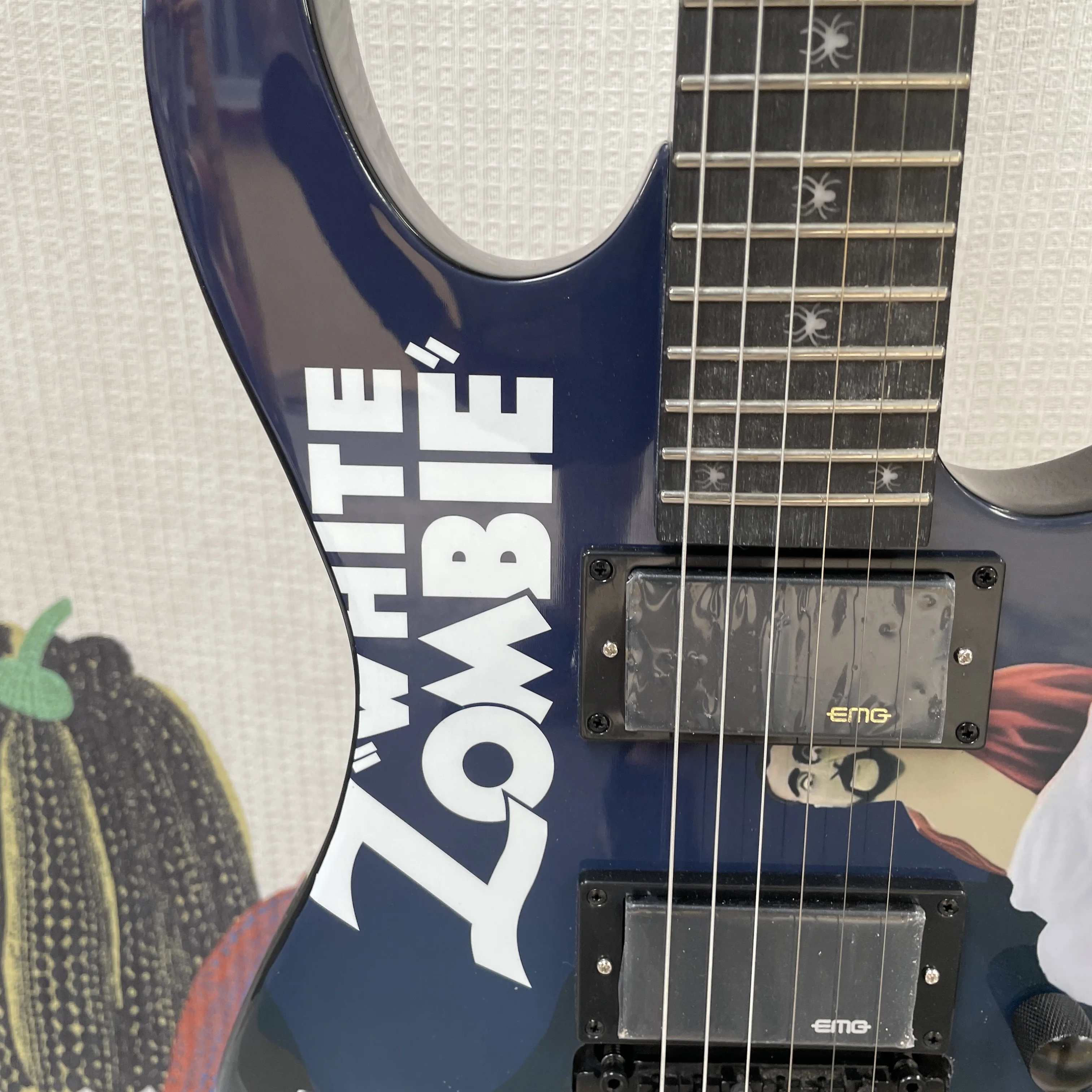 6-string electricguitar with artistic paint finish,HH pickups,rosewood fretboard guitars,high-value metal rock electric guitarra
