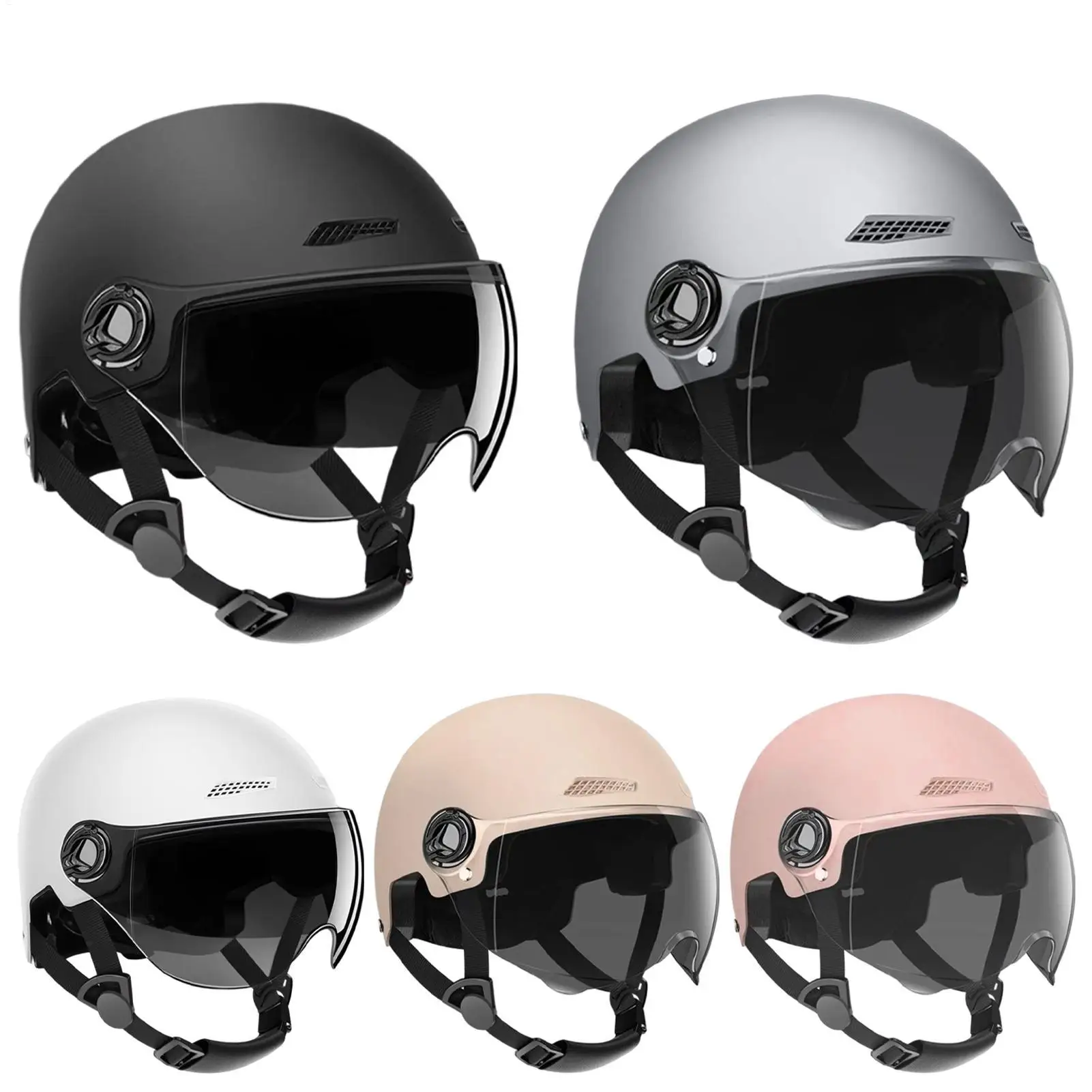 

Vintage Motorcycle Classic Helmet Scooter Half Helmet Bicycle Safety Helmet Face Half Helmet Anti-UV Safety Hat Bicycle Caps
