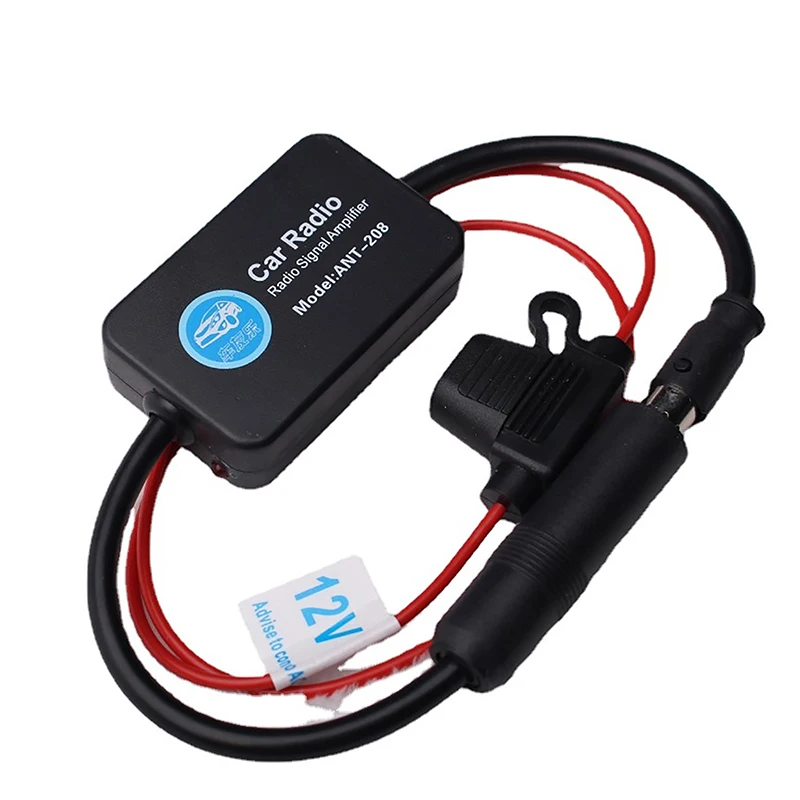 12V Car Antenna Signal Amplifier Set AM FM Radio Signal Anti-interference Enhance Auto Electronic Accessories