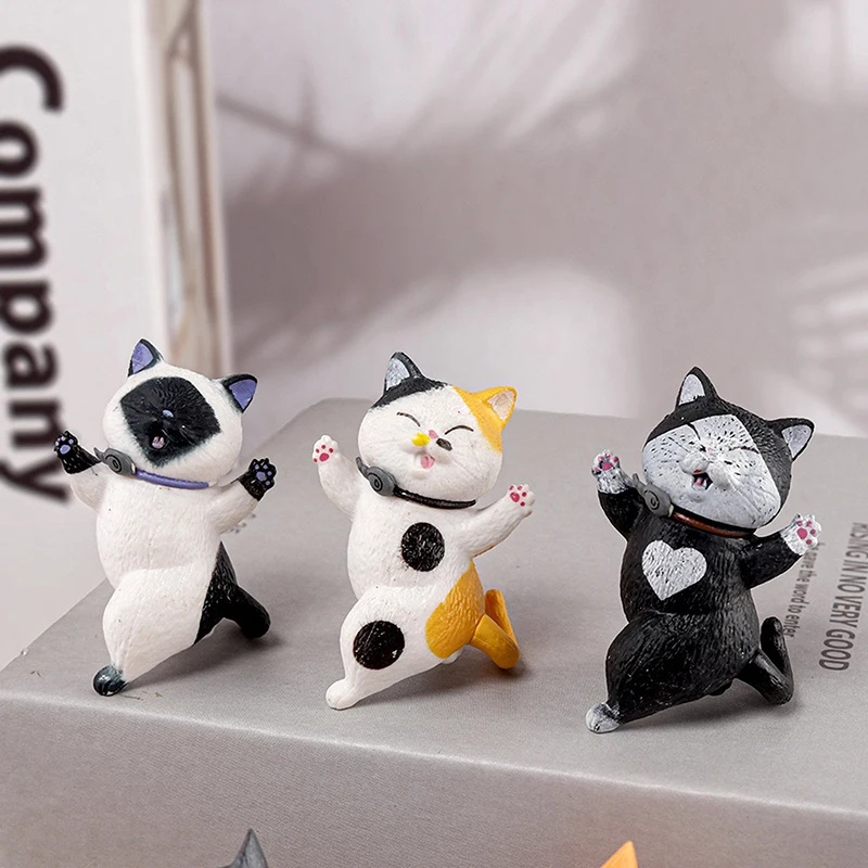 1/10pcs Kawaii Cat Ornaments Mini Cute Kitten Figurines Kids Birthday Gifts Car Home Room Decoration Desktop Model Accessories