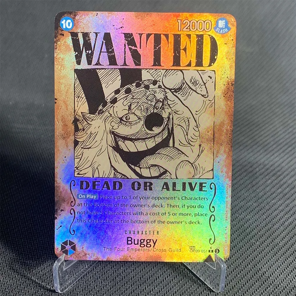 قطعة واحدة TCG OPCG الإنجليزية OP13 بطاقة شخصية مطلوب ملصق عربات التي تجرها الدواب لوفي ايس شانكس احباط بطاقة أنيمي تحصيل بطاقات #3