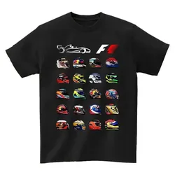 F1 Racing Car Printed Men's T-Shirt Cotton Casual O-Neck Short Sleeve Women‘s Streetwear Tee Oversize F1 Car Tops