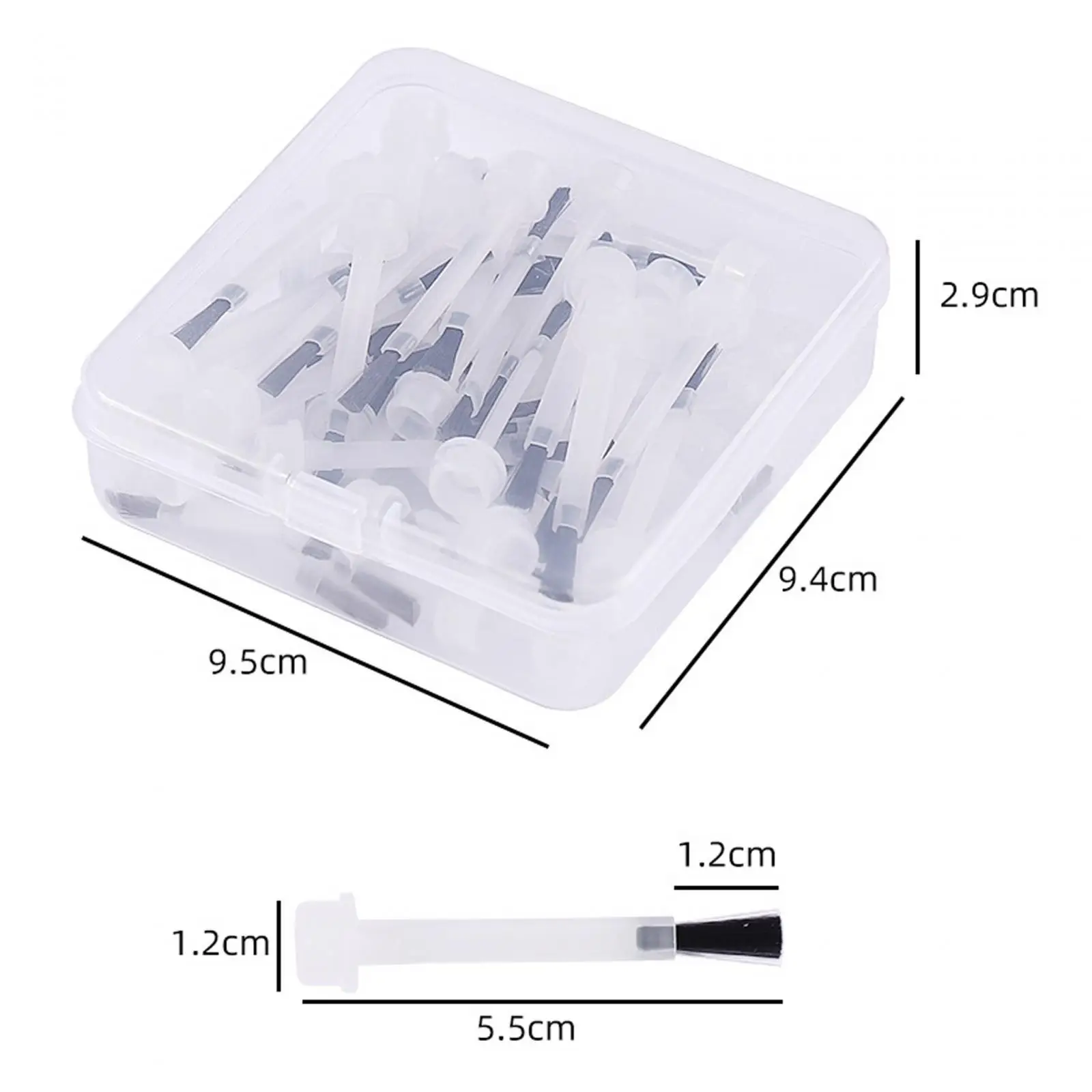 3x50 Uds cepillo de esmalte de uñas práctico para salón hogar polvo de inmersión cepillo líquido