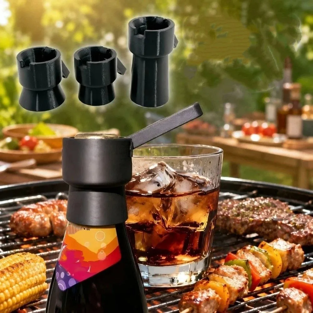 3PCS 3D Printed Lever Beer Bottle Opener Portable Universal Beer Can Opener Plastic Ergonomic Bottle Cap Deflectors Home Party