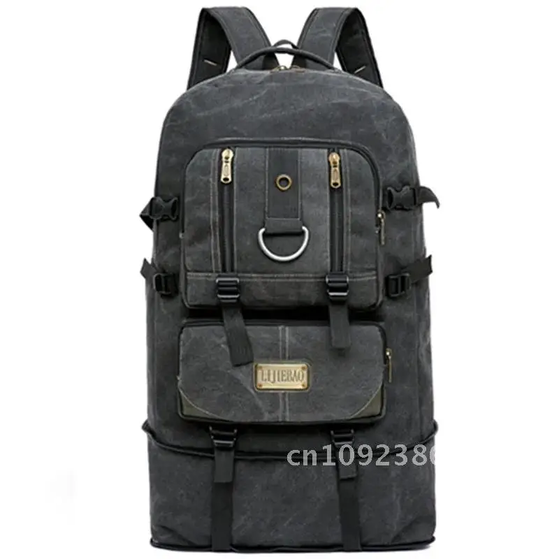 

And Capacity Retro Canvas Travel Backpack For Leisure Men Storage Designer Luggage Outdoor Large Mountaineering Backpack Women