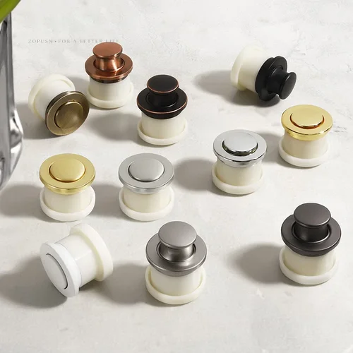 Imagen 2 del producto Manijas de gabinete, tiradores de cajones de cocina modernos, tiradores de muebles de gabinete de cajón de rebote oculto para perillas de puerta de gabinete de fuego Tatami