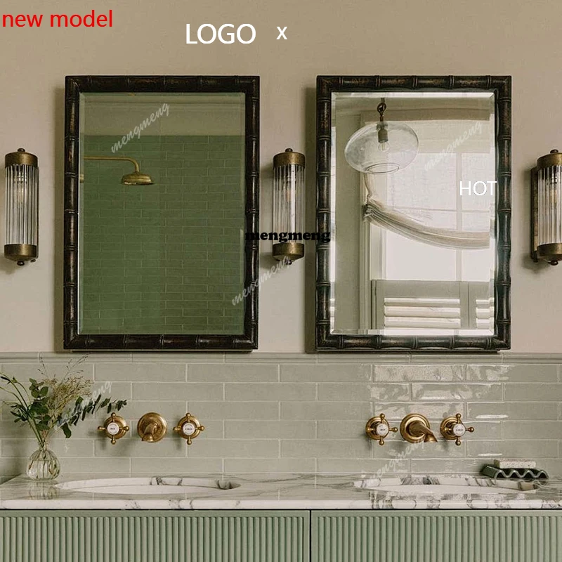 

H132 Cute Mirror With Lighting Hand Mirror Por Table Decoration Items Decorative Wall Mirrors Living Room Luxury Boho Spiegel De