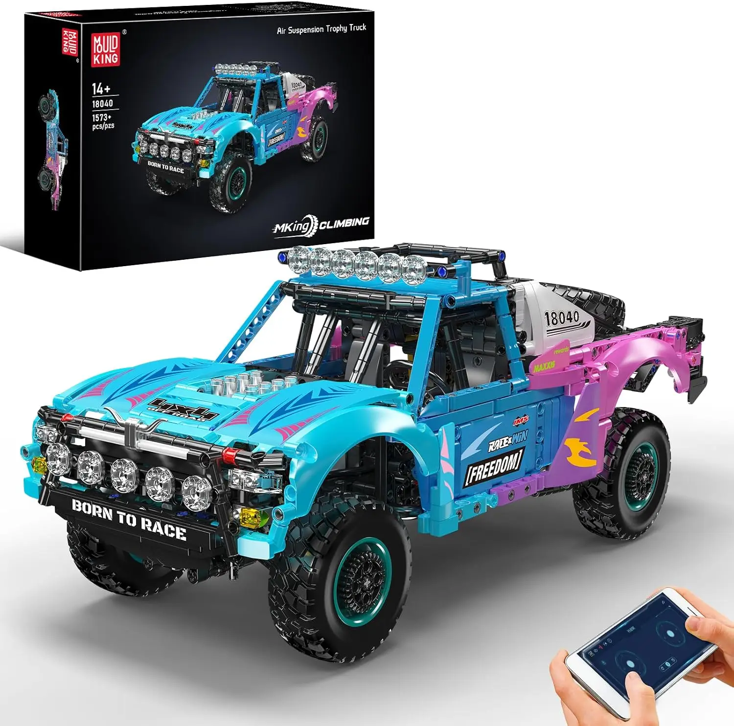 18040 Remote Control Off-Road Car Building Set, 1573+ Pieces